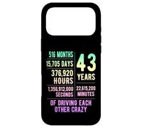 43 Years Married Funny 43rd Wedding Anniversary Case for iPhone 17 Pro Max