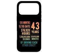 43 Years Married Funny 43rd Wedding Anniversary Case for iPhone 17 Pro Max