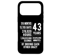 43 Years Married Funny 43rd Wedding Anniversary Case for iPhone 17 Pro Max