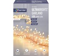 430 LED UltraBrights Multi-Action Christmas Garland Rose Wire Lights WARM WHITE