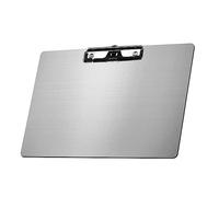 430 Stainless Steel Metal Clipboard - A4, 1 mm Thin, Lightweight and Portable - Smooth Surface, with Hanging Loop - Ideal for Indoor and Outdoor Use - Landscape Format (Can Be Attracted by Magnets)