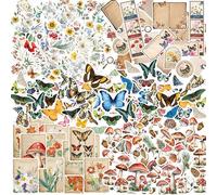 430+ Vintage Washi Stickers, Botanical Paper Stickers Aesthetic Craft Kits for Scrapbook, Junk Journal, Art Journal, collages, Album, Mixed Media Art, Diary & Planner Decoration
