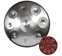 432/440Hz Handpan Drum in D Minor,Steel Drums 9/10/12 Note ''Performer Gold'' Percussion Instrument/Silver-10 Notes/440Hz
