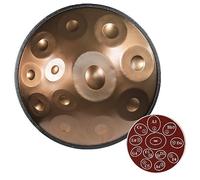 432/440Hz Handpan Drum in D Minor,Steel Drums 9/10/12 Note ''Performer Gold'' Percussion Instrument/Silver-10 Notes/440Hz