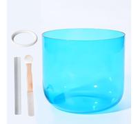 432/440Hz Light Blue Alchemy Clear Cosmic Light Quartz Crystal Singing Bowl,Natural Cosmic Light Singing Bowl, For Meditation, Prayer,Yoga, Stress Reduction,A Note-7In 432Hz