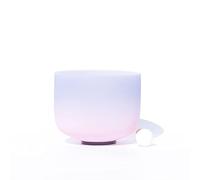 432 Hz 8/10/12 Inch C/D/E/F/G/A/B Note Frosted Crystal Singing Bowl With Rubber Hammer And Round Rubber Ring, Perfect For Yoga Meditation Therapy,Indigo,A Note,12Inch