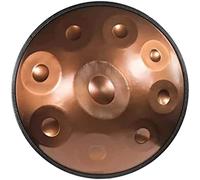432 Hz Handpan Steel Drum 9 Notes 22 Inch ''Gold Performer'' In D Minor With Handpan Stand, Handpan Case
