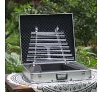 432 Hz Sound Therapy Crystal Singing Harp with Bracket and Carry Case, Includes 8 Notes and Alumina Alloy Box