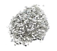 4320 Pcs 4mm Clear Crystal Flat Back Brilliant Round Rhinestones, Nail Gems Gemstones, Flatback Glitter Glass Stones for Makeup Clothes Shoes, Transparent Round Faux Diamond (SS16)