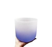 432hz/440hz 7" Note A Half Color Gradient Chakra Sound Healing Frosted Quartz Crystal Singing Bowl Crystal Singing Bowl(432hz B)