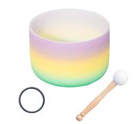 432Hz/440Hz Colored Frosted Quartz Crystal Singing Bowls 8/10/12 Inch For Holistic Healing, Stress Relief, Meditation & Relaxation,B Crown,432Hz12’’