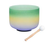 432Hz/440Hz Colored Frosted Quartz Crystal Singing Bowls 8/10/12 Inch For Holistic Healing, Stress Relief, Meditation & Relaxation,F Heart,440Hz12’’