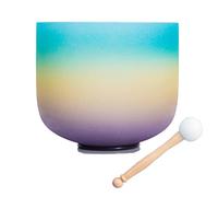 432Hz/440Hz Colored Frosted Quartz Crystal Singing Bowls 8/10/12 Inch For Holistic Healing, Stress Relief, Meditation & Relaxation,G Throat,432Hz10’’