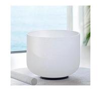432hz/440hz Frosted Quartz Crystal Singing Bowl Yoga Meditation Spiritual Sound Bowls Instruments Crystal Singing Bowl(8 inch E Note 432Hz)