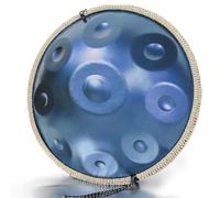 432Hz/440Hz Handpan Drum, 9/10/12 Notes D Minor Kurd Hand Drums Instrument For Adults, 22 Inches Premium Steel Handpan For Meditation Yoga And Sound Healing(Blue,9 NOTES-432HZ)