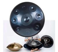 432Hz/440Hz Steel Handpan Percussion Instruments, 22 Inch D Kurd Hand Drum Instrument, 9/10/12 Notes Handpan Drum Sets, For Adults Kids Beginners(Blue,10 notes(440Hz))