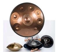 432Hz/440Hz Steel Handpan Percussion Instruments, 22 Inch D Kurd Hand Drum Instrument, 9/10/12 Notes Handpan Drum Sets, For Adults Kids Beginners(Gold,10 notes(440Hz))