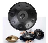 432Hz/440Hz Steel Handpan Percussion Instruments, 22 Inch D Kurd Hand Drum Instrument, 9/10/12 Notes Handpan Drum Sets, For Adults Kids Beginners(Black,9 notes(440Hz))