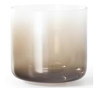 432Hz 7 Inch Gradient Colored Sound Bowl, Quartz Chakra Bowl with Free Acrylic Striker & O-ring, Crystal Singing Bowl for Yoga Meditation(Brown,F note)