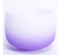 432Hz 8 inch Colored Quartz Chakra Crystal Singing Bowl with Mallet O-ring, for Balance Chakra Release Pressure(Violet,D note)