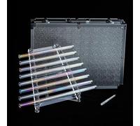 432Hz 8 Note CDEFGABC Quartz Cosmic Light Crystal Singing Harp for Sound Bath & Meditatiion, Including Alumina Carrry Case and 2 Mallets