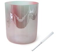 432Hz Colored Alchemy Sound Bowl, Novel Crystal Singing Bowl for Yoga, Quartz Chakra Bowl with Free Acrylic Striker & O-ring (Color : A note, Size : 6")