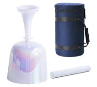 432Hz Colored Handle Crystal Singing Bowl with Carrying Case & Suede Mallet, Handhold Sound Bowl Grail for Yoga Meditation & Sound Bath(6inch F note)