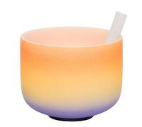 432Hz Crystal Singing Bowl - Rainbow Colour Series, 99.99% Natural Frosted Chakra Bowl Music Bowl, Ideal for Yoga Relax Meditation & Sound Healing (Size : 7 Inch A)