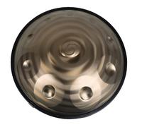 432Hz D Minor Handpan Drum - 12 Notes Steel Tongue Instrument with Mallets & Soft Bag - 10 Notes Hand Pan for Meditation & Music Therapy - Coffee Color