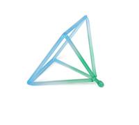 432Hz Gradient Color Crystal Pyramid Crystal Singing Bowl - Meditation, Yoga, Sound Therapy Instrument for Stress Relief & Energy Healing(9Inch)