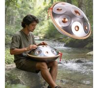 432Hz Handpan Drum - 10 Notes Tongue Drum in D Minor for Mtat Healing Sounds 22" Music Instrument with Bag & Stic - Perfect for Sound Therapy Sesss