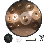 432Hz Handpan Drum 12 Notes D Minor Scale - Professional Steel Hand Drum with Carry Bag, Stand & Mallets for Beginners & Adults, Perfect Musical Gift