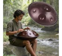 432Hz Handpan Drum - 9 Note Tongue Drum for Mtat & Healing 22" Purple Sound Therapy Instrument with Bag & Stic Perfect for Relaxat & Sound Healing Sesss