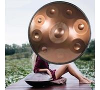 432Hz Handpan Drum Instrument - D Minor Stainless Steel Hand Pan Drums, Handpan Drum Sets For Meditation, Yoga, Music Therapy - Adult Percussion Instrument(10Note)