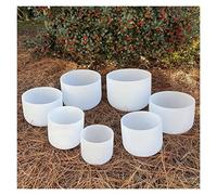 432hz Perfect Pitch Chakra Frosted Quartz Crystal Singing Bowl Set Of 7pcs With Case 6-12 Inch