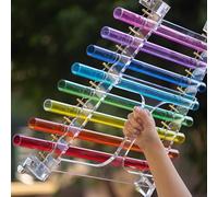 432Hz Quartz Crystal Singing Harp with 8 Tubes, Sound Therapy Instrument for Meditation, Sound Bath & Healing, Includes Alumina Alloy Box