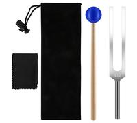 432HZ Tuning Fork Aluminum Alloy with Silicone Hammer and Bag, Sound Therapy Tool Set for Chakra/Healing/Sound/Repair