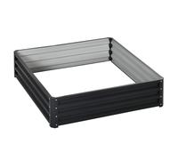432L Square Raised Garden Bed Box with Weatherized Steel Frame for Vegetables
