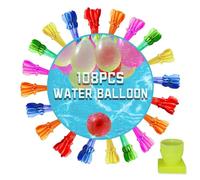 432Pcs Water Balloons for Kids Self-Sealing, Easy Fill, 8 Faucet Connectors,Colorful Splash Water Bombs for Kids Outdoor Garden Beach Family Gatherings Pool Party Fight Water Toy (8 Bunch)
