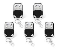 433.92 MHz Universal Garage Door Remote Control 5Pcs, Wireless Garage Door Opener Cloning Key Fob with 4 Buttons with Key Cover Slide, Gate Wireless Fob,Car Garage Door, Roller Shutters