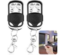 433 MHz Garage Door Opener Garage Door Pack of 2 Universal Remote Control Garage Door Gate Transmitter Handheld Transmitter Garage Remote Switch with Alphabetic Button Cloning Handheld Transmitter