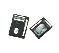 433 small wallet, Buffalo leather dark brown with transparent window, M