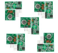 433M Transmitter + Receiver Kit High Frequency Super Regenerative Transceiver Module for Burglar Alarm 5 Sets