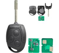 433MHZ Car Key for Ford 3 Buttons Remote Key with 4D63 Chip FO21 Blade Fit For Fusion,Transit MK7,Connect, Fiesta,Focus,Galaxy,Mondeo-CR2032 Battery