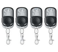 433MHz Copy Remote Opener(4pcs), Universal Automatic Gate Remote Control, Cloning Key Fob, Wireless Systems, Fixed & Learning Code Compatibility