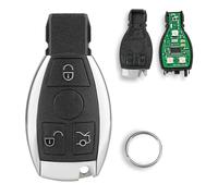 433MHZ For Mercedes Remote Key 3 Buttons For Mercedes Benz E S G CLK SLK ML Clases 2000-2017 Remote Car Key Fob BGA /NEC Chip with Uncut Blade and Key Ring