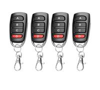 433mhz Universal Remote Garage Door Opener,4PCS Duplicator Replacement Garage Gate Electric Remote Control Key Fob Wireless Cloning for Gates Doors Control Keychain with Transmitter 4 Button