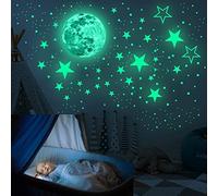 433Pcs Glow in the Dark Wall and Ceiling Stickers - Green Star Decals for Bedroom, Nursery, and Living Room Decoration