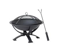 43cm Black Steel Outdoor Garden El Clasico Firepit with Fire Poker