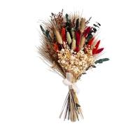 43cm Dried Flowers Bouquet with Pampas Grass, Bunny Tails, Gem Grass, and Baby's Breath for Home Party Table Vase Decor (Ginger, One Size)